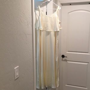 Ivory maxi dress with tie in back